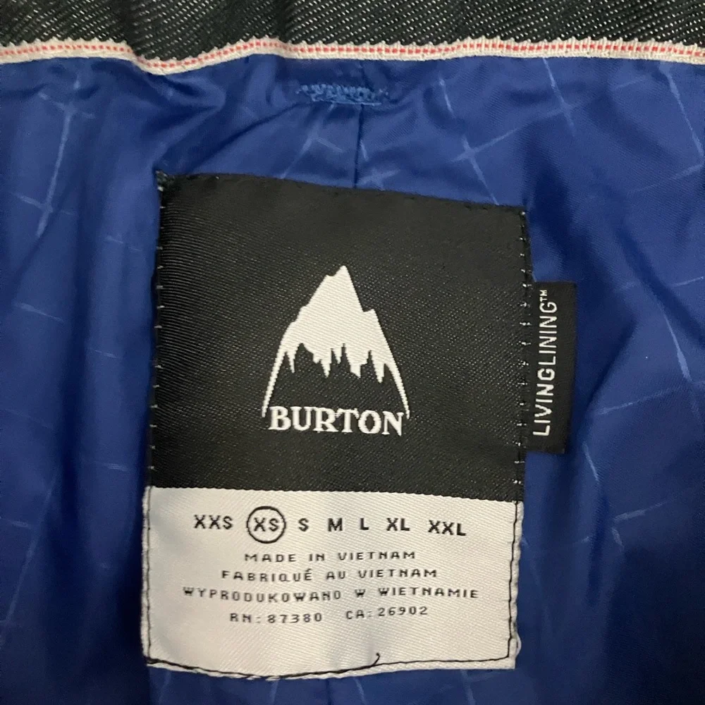 Burton Vida blue white rustic print snowboard ski pants  XS - Picture 11 of 11